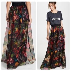 Alice + Olivia Yvonne Floral Maxi Gown Skirt